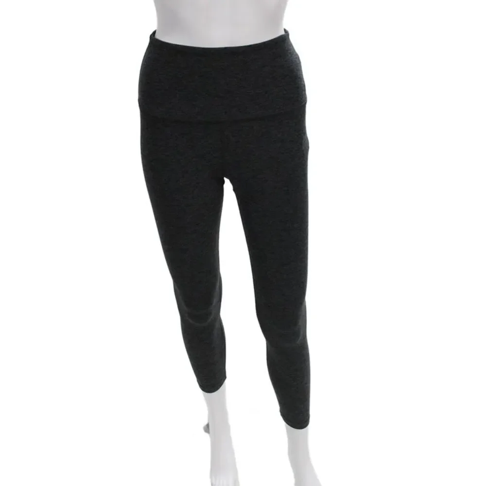 Beyond Yoga Women Ankle Cropped Dark Gray Leggings Size L